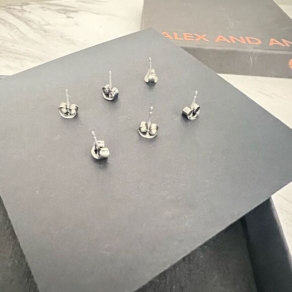 ALEX AND ANI Diamond Jet & Path Of‎ Life Stud Earring Set, NWT - Picture 9 of 12